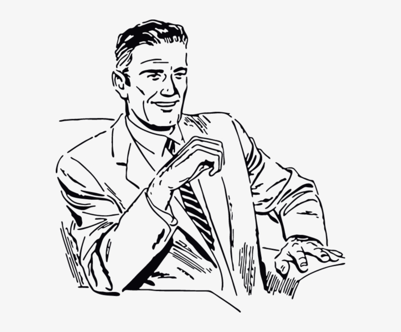 Man In Suit Sitting In Chair - Chair, transparent png #3648724