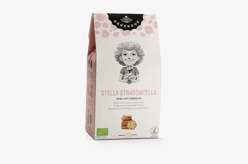 Tea Biscuits With Belgian Chocolate Flakes - Generous Stella Stracciatella, transparent png #3649498
