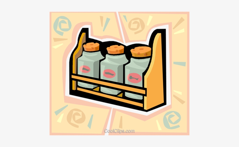 Spice Rack Royalty Free Vector Clip Art Illustration - Spice Rack Vector, transparent png #3650086