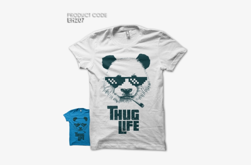 Thug Life Half Sleeves Tshirt - Black Rhino T Shirt, transparent png #3650207