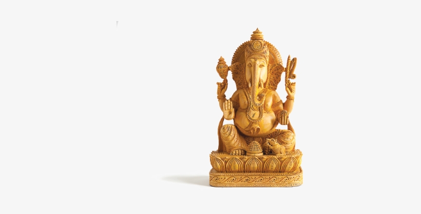 A Statue Of The Hindu God Ganesha - Hinduism, transparent png #3650475