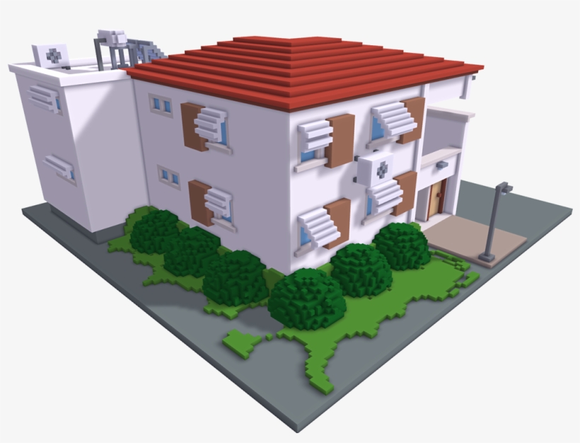 Apartment Building In Voxel Art Using Magicavoxel - House, transparent png #3650598