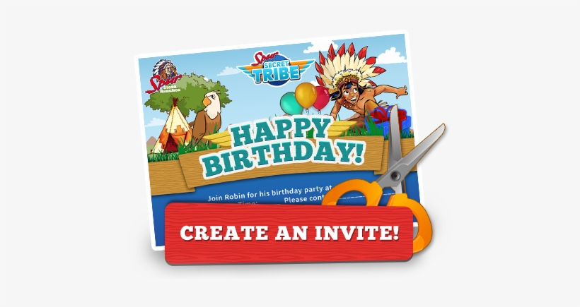 Spur Birthday Party Invitations, transparent png #3650624