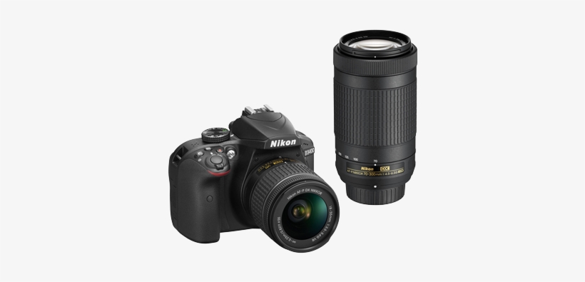 Nikon D3400 Dslr Camera With 18-55mm, transparent png #3650836