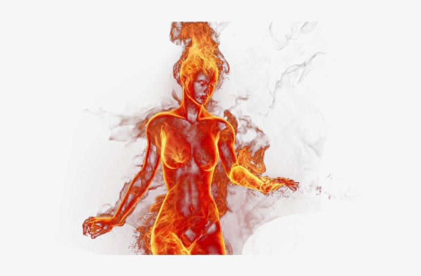 Png Fire Girl - Girl On Fire Png, transparent png #3651422