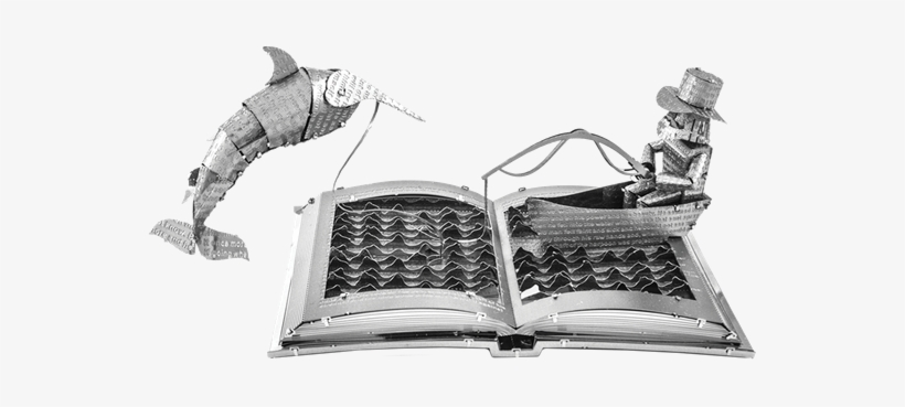 Metal Eath The Old Man And The Sea Book Sculpture, transparent png #3651512