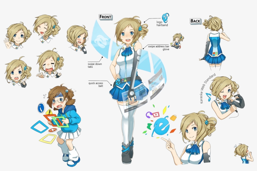 Internet Explorer Aizawa Inori Internet Explorer Microsoft - Internet Explorer Chan Hentai, transparent png #3651727