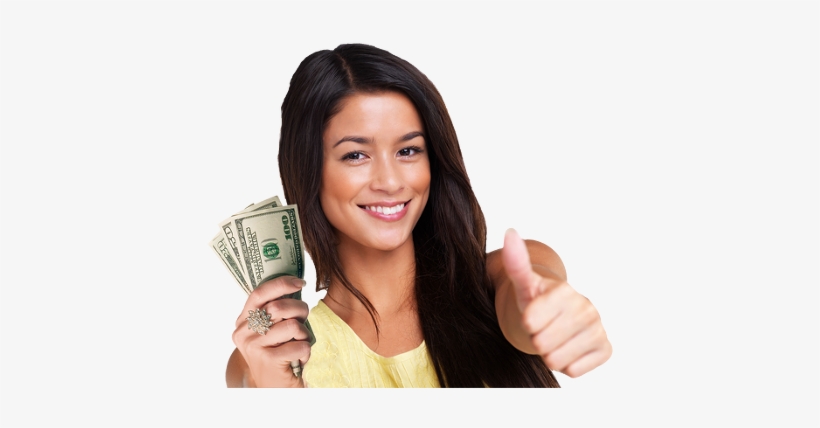 Cash For Gold Girl-1 - Money With Girl Png, transparent png #3652009