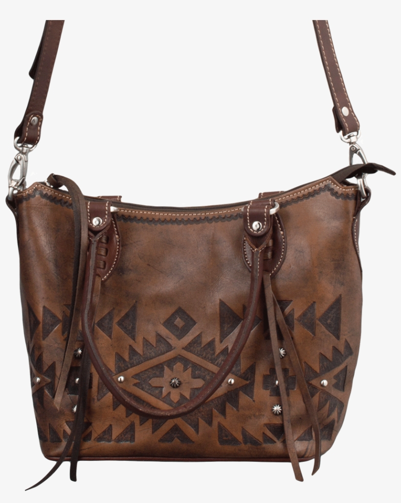 American West Mystic Shadow Convertible Zip Top Tote - Hobo Bag, transparent png #3652199