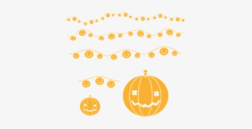 Pumpkin, Halloween, Deco, Garland, Gourd - Halloween, transparent png #3653052