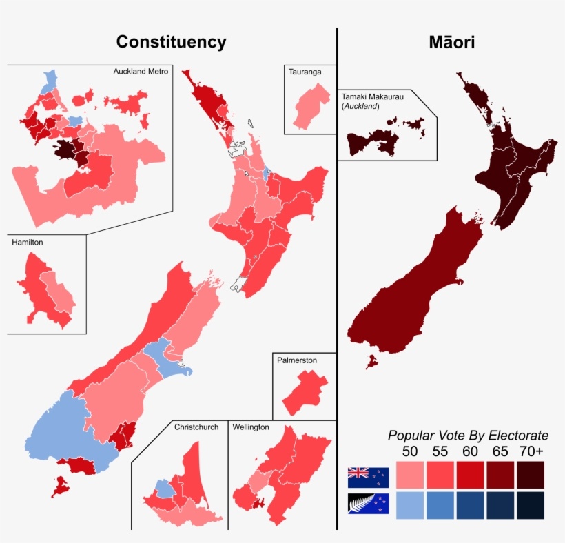 New Zealand Flag Referendum, 2016 Results By Electorate - New Zealand Election 1995, transparent png #3653088