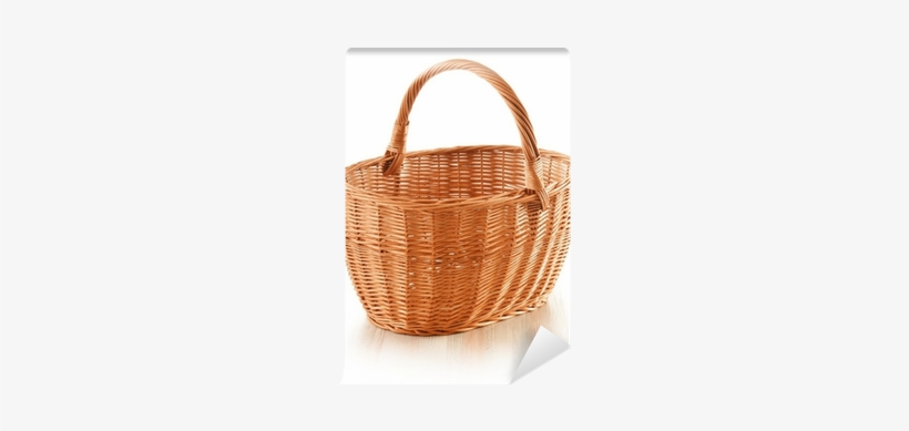 Empty Wicker Basket Isolated On White Wall Mural • - Koszyk Wiklinowy, transparent png #3654379
