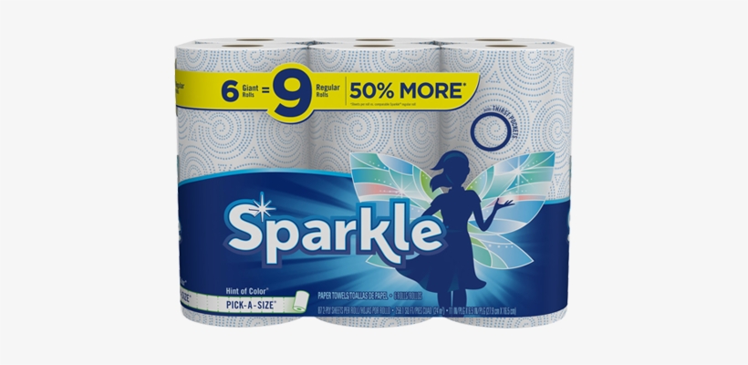 Paper Towels With A Hint Of Color - Sparkle Paper Towels 6 Pack, transparent png #3655129