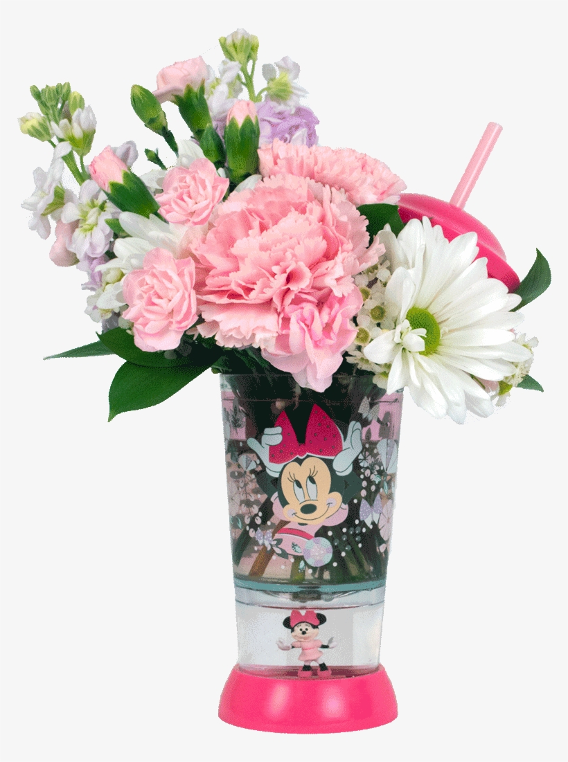 Minnie Mouse Tumbler Bouquet - Flower Bouquet, transparent png #3655500