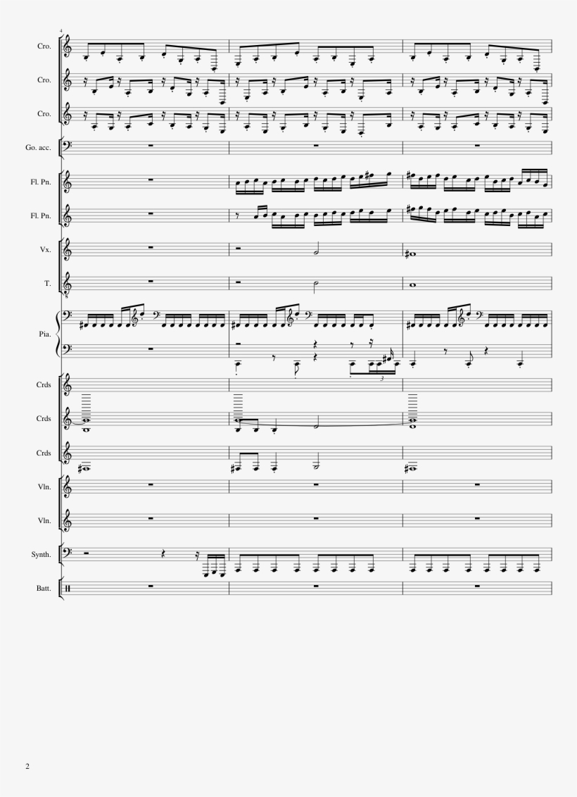 Vast Ice Mountain Sheet Music 2 Of 33 Pages - Sheet Music, transparent png #3655599