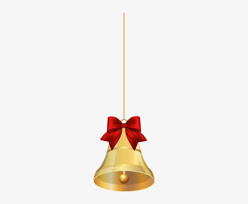 Hanging Christmas Bell Clip Art Image - Clip Art, transparent png #3655628