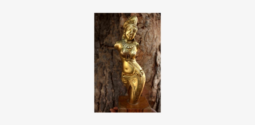 Bell Metal Shalabhajika - Statue, transparent png #3655885