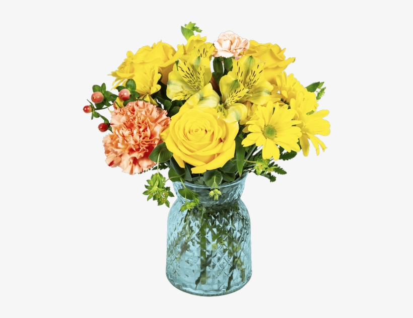 Citrus Splash With Roses, Small - Royer's Flowers & Gifts, transparent png #3656324