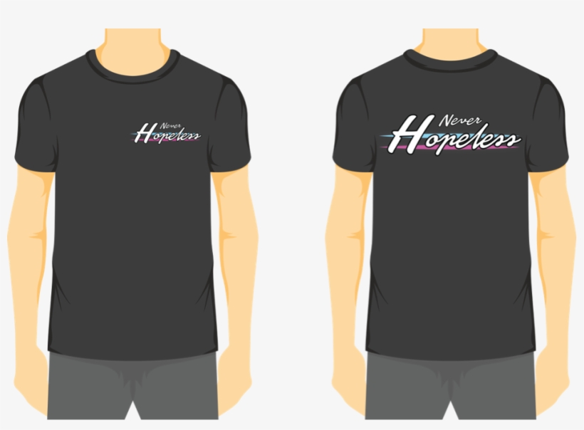 Never Hopeless T-shirt Design - Design, transparent png #3656495