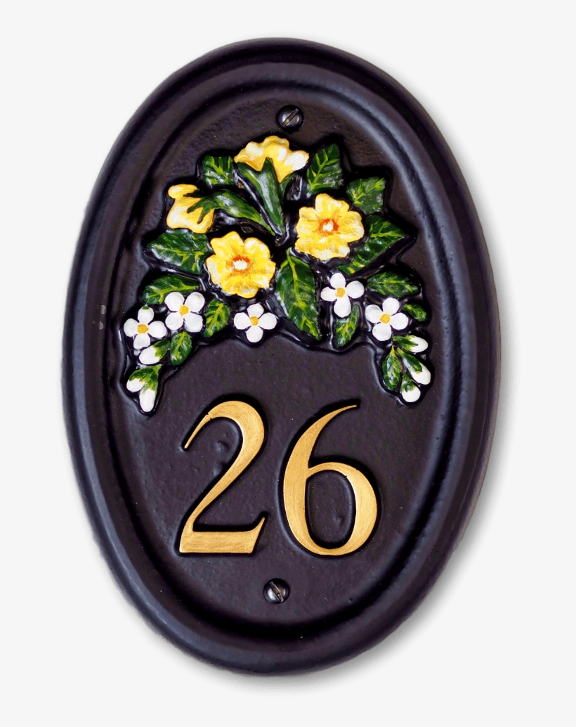 Primrose & Small Flowers House Sign - Flower, transparent png #3656649
