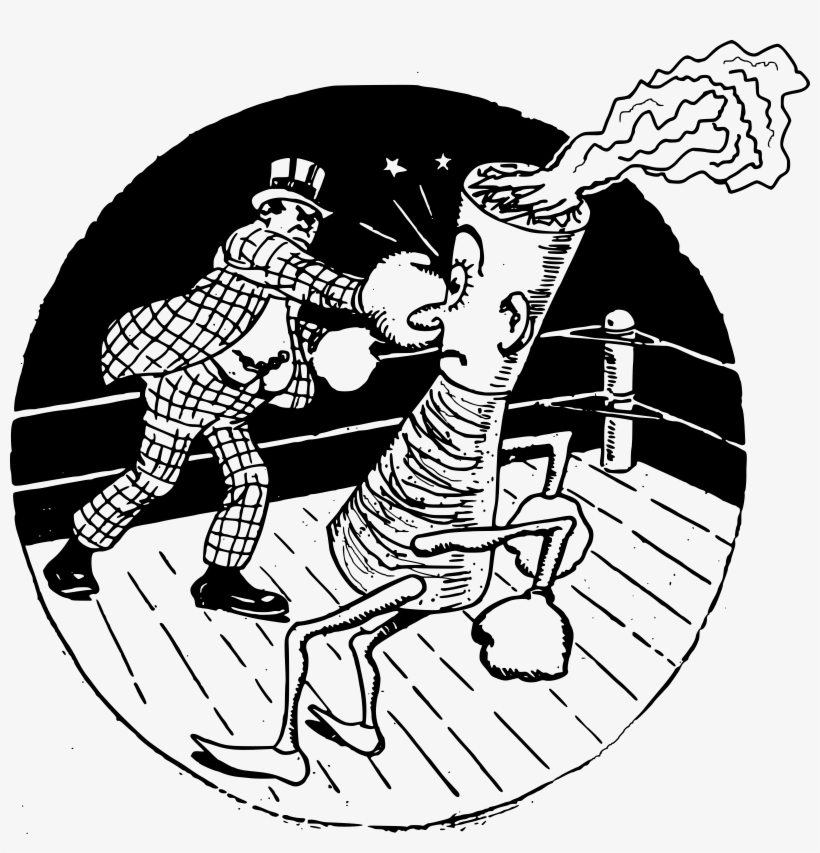 This Free Icons Png Design Of Man Fights Cigarette, transparent png #3657704