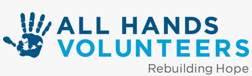 Ahv Logo With Tag Horizontal Color - All Hands Volunteers Logo, transparent png #3657955