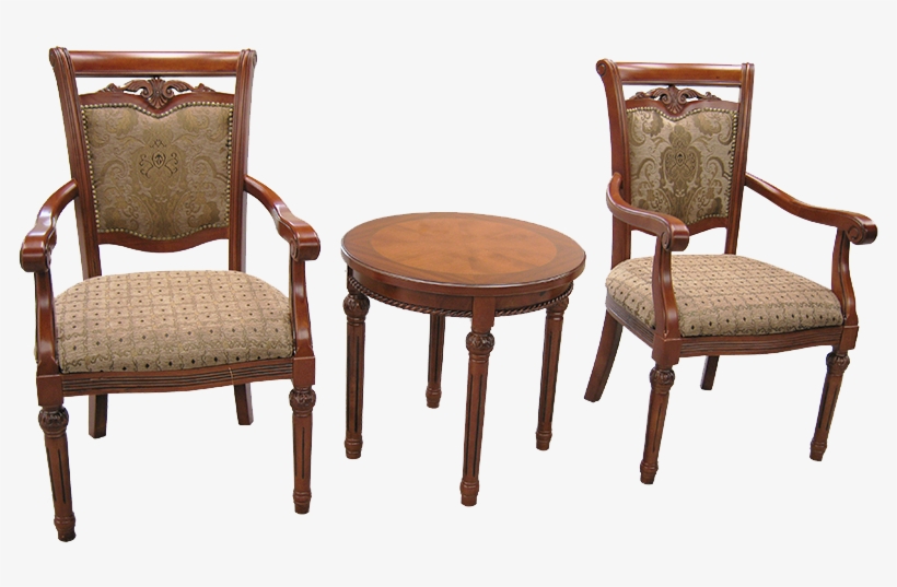 Victorian Tea Table & Armchairs Set - New Moon Furniture, transparent png #3658494