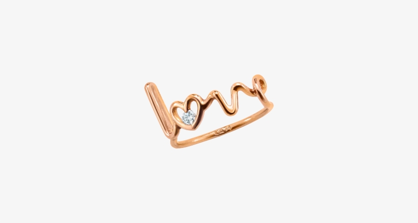 Love Written Ring - Ring With Love Written, transparent png #3658717