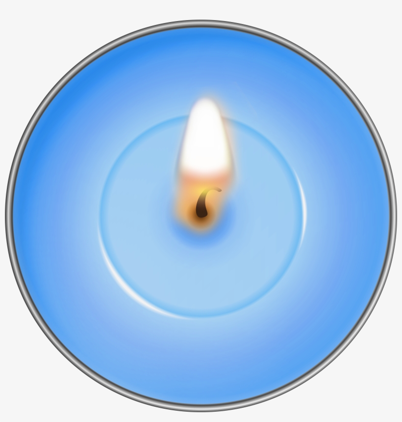 Round Blue Candle Png Clip Art, transparent png #3659159