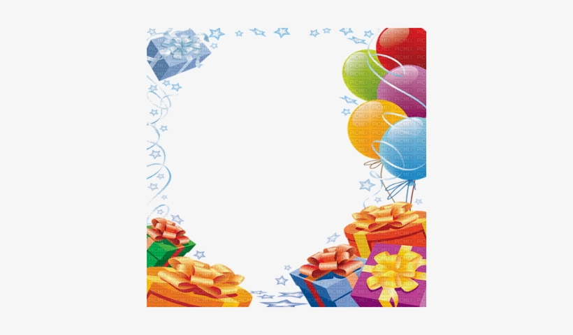 Happy Birthday Frame Balloons - Happy Birthday Border Png, transparent png #3659273
