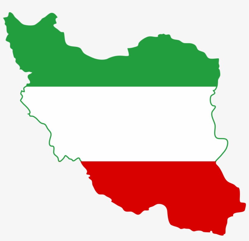 Flag-map Of Iran - Iran Map With Flag, transparent png #3659877