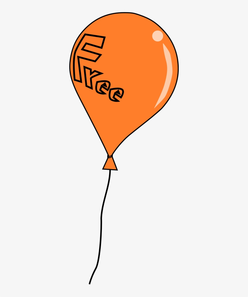 Birthday Balloon Border Clip Art Clipart - Orange Balloon Clipart, transparent png #3659914