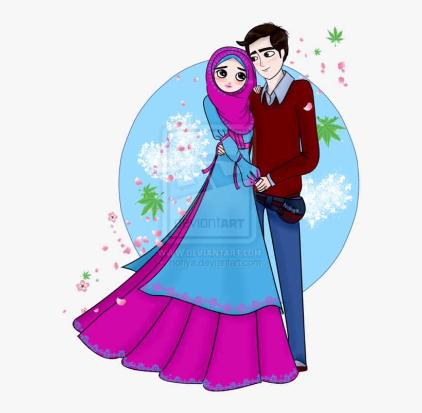 Married Couple Nohya On Deviantart Couple Love Pinterest - Muslim Wedding Couple Clipart Png, transparent png #3660031