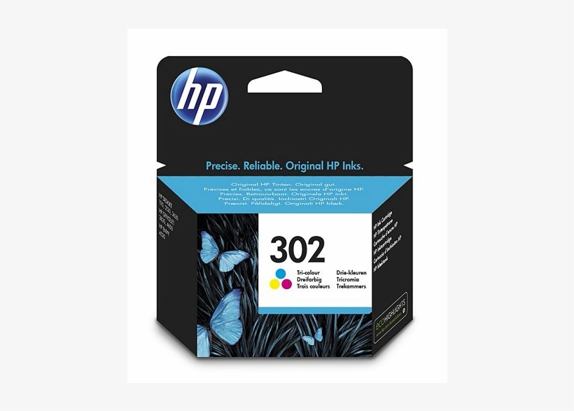 Hp 302 Ink Cartridge - 1-pack Dye-based Black, transparent png #3660148