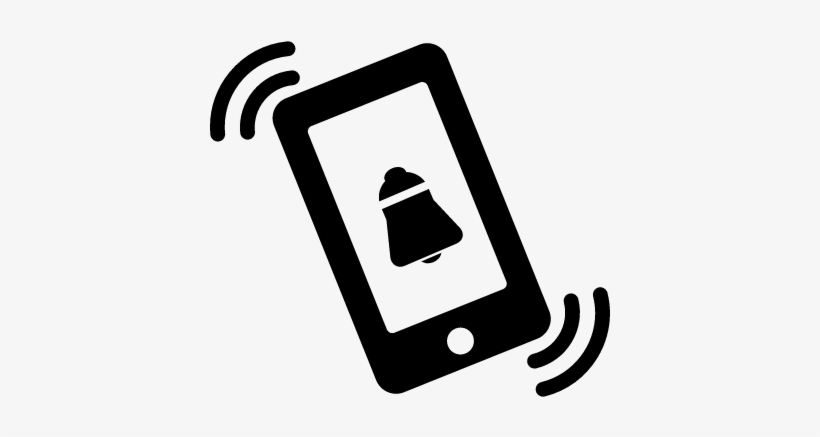 Phone Alarm Bell Ringing Symbol Vector - Celular En Modo Vibracion, transparent png #3660302