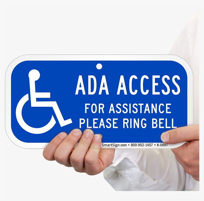 For Assistance Please Ring Bell Ada Access Sign - Mobility Parking Sign Nz, transparent png #3660329