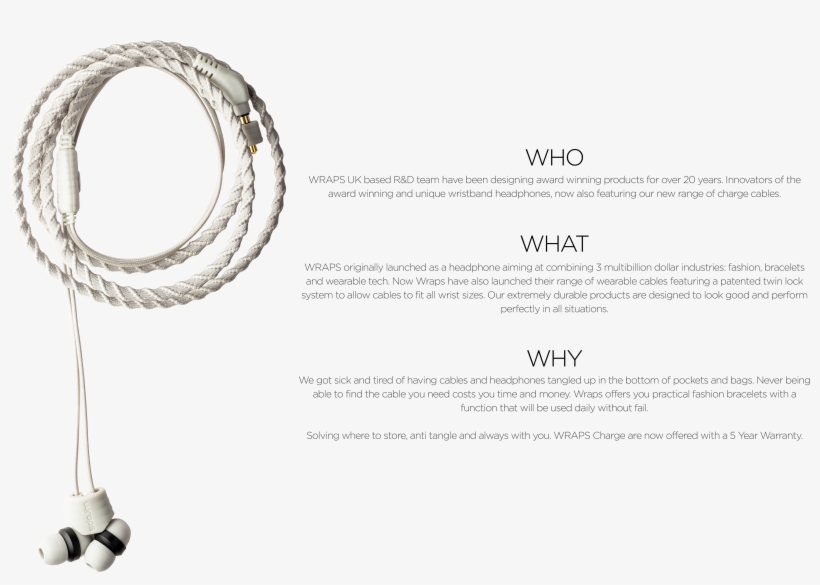 Wraps Anti Tangle Headphones - Headphones, transparent png #3660458