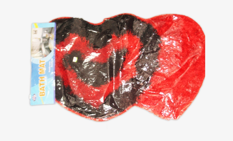 Love Shape Bath Mat Red & Black - Love, transparent png #3660980