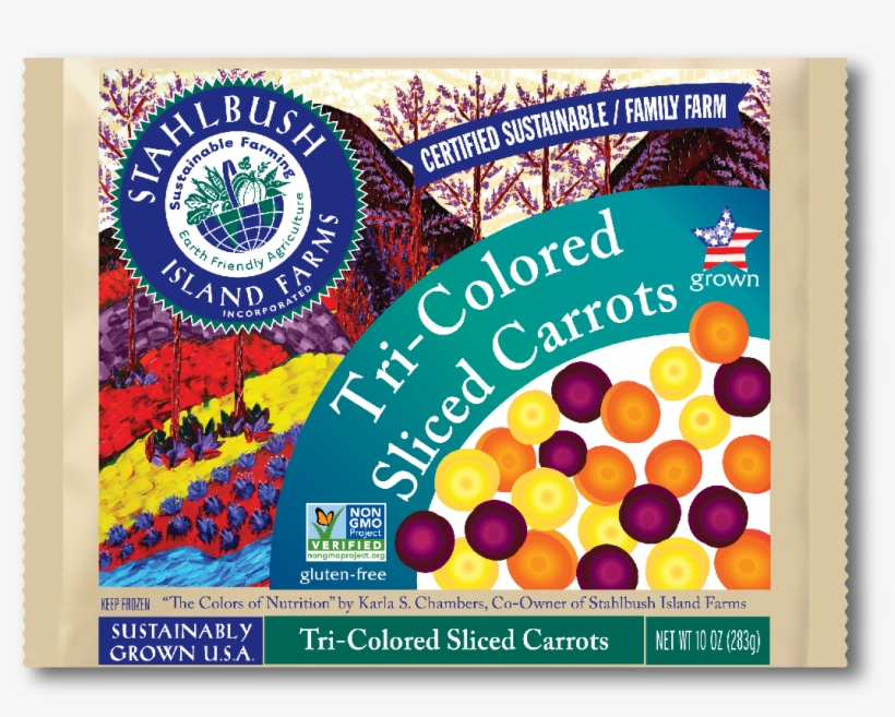 Stahlbush Tri-colored Carrots Have A Sweet, Earthy - Stahlbush Island Farms Colorful Sweet Potatoes - 10, transparent png #3661082