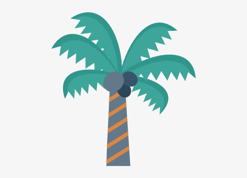 Coconut Tree Free Icon - Gold Logo For Restaurant, transparent png #3661161