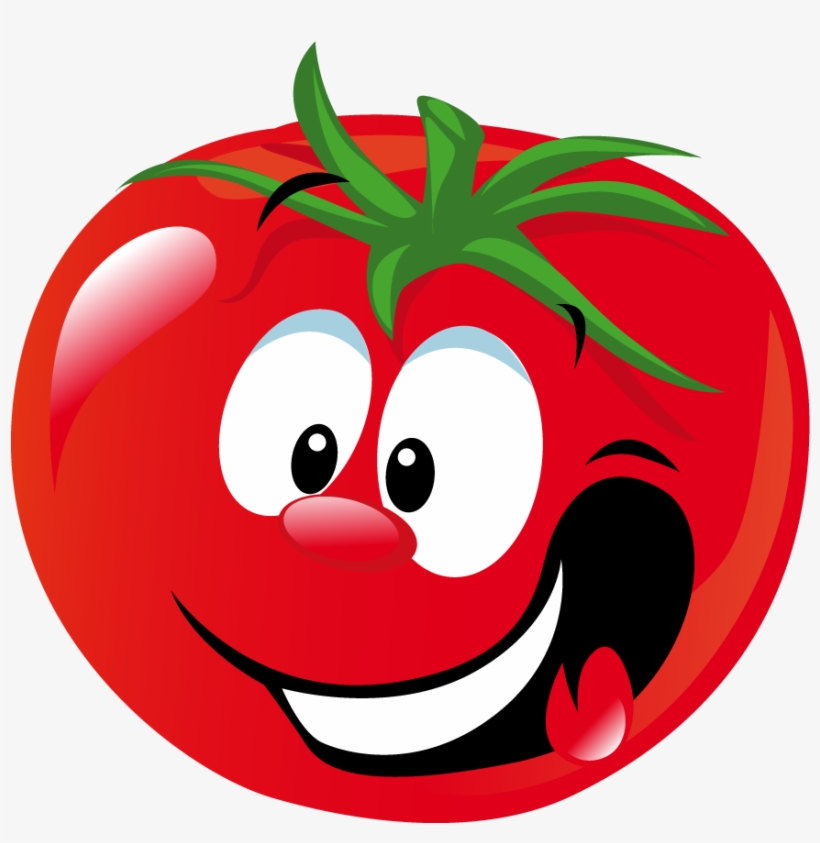 Face Clipart Tomato - Tomato Cartoon Png, transparent png #3661418