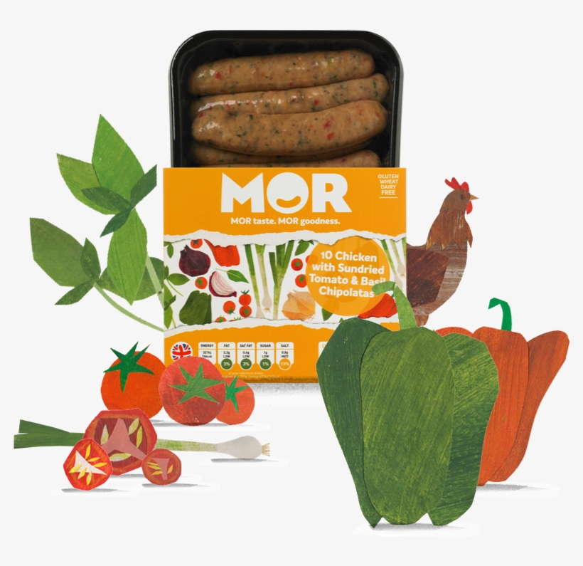 High Quality British Chicken, Sweet Cherry Tomatoes, - Mor Pork Beetroot & Apple Sausages, transparent png #3661921