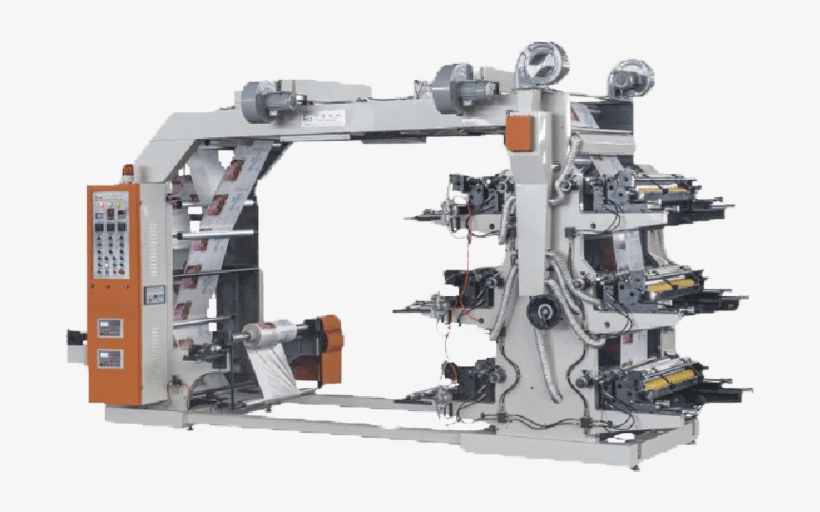 6 Colors Flexo Printing Machine For Pe Pp Film Roll - 凸版 印刷 机, transparent png #3661924