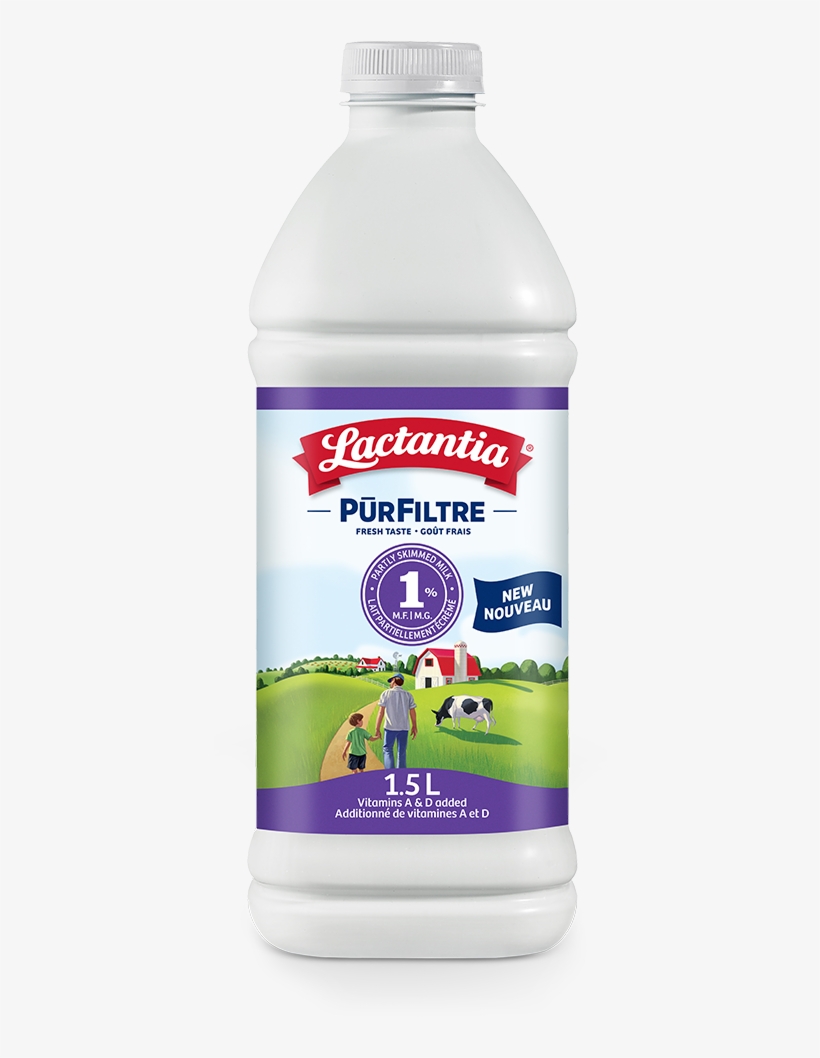 Lactantia Pūrfiltre 1 % Milk - Lait Lactantia, transparent png #3662063