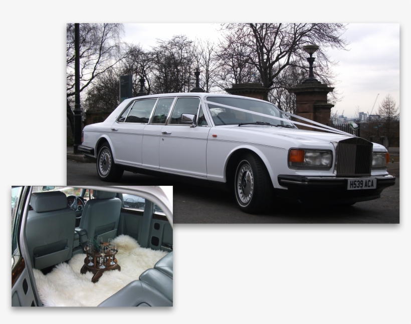 White Ribbon Wedding Cars White Rolls Royce Wedding - Car, transparent png #3662066