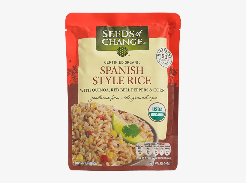 Spanish Style Rice - Seeds Of Change - Organic Spanish Style Rice - 8.5, transparent png #3662463