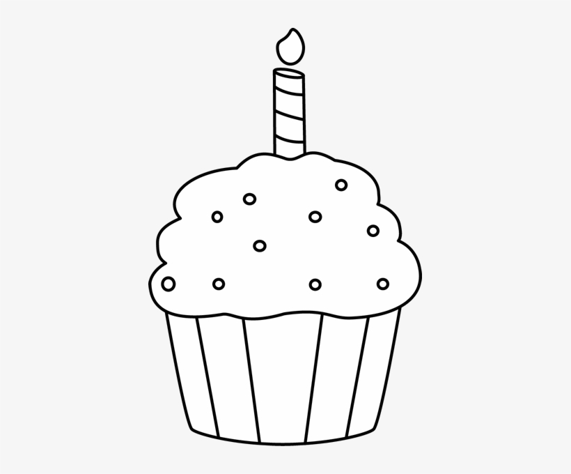 And Vanilla Cupcakes With Prosecco Frosting - Birthday Cupcake Clipart Black And White, transparent png #3662512