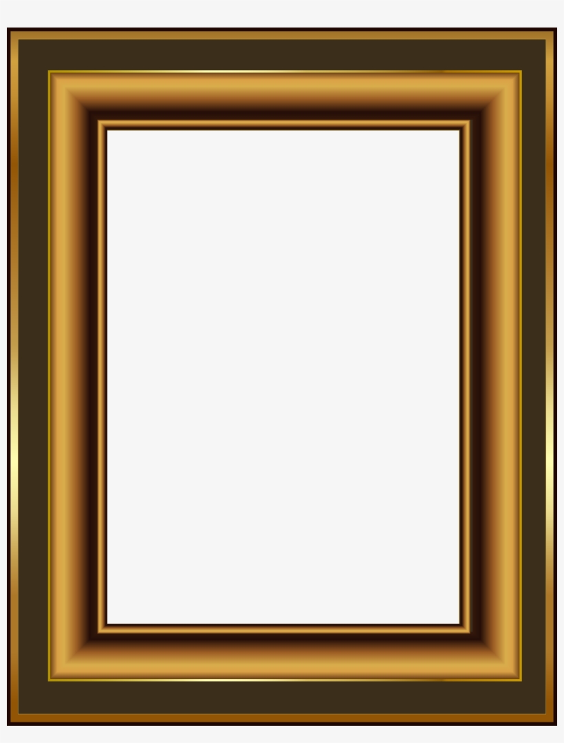 Brown And Gold Classis Transparent Png Frame, transparent png #3662794
