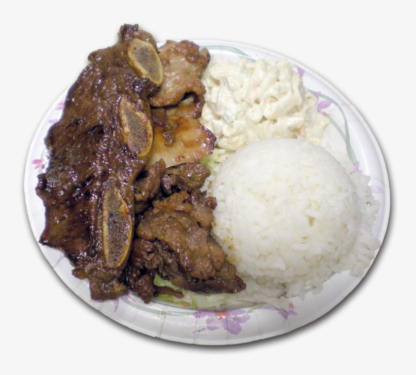 Hawaiian Bbq Mix Plate Lunch - Hawaiian Bbq Mix Plate, transparent png #3662943