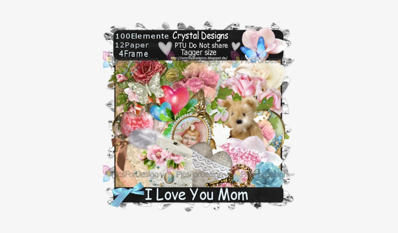 I Love You Mom - Garden Roses, transparent png #3662947